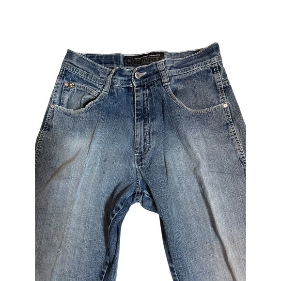 Southpole 4180  Mens Relaxed Fit Blue Jeans Distressed Denim Casual Wear Size 32 - Picture 6 of 16